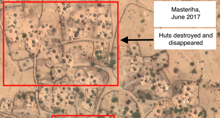 Remote sensing analysis shows the destroyed villages of Darfur